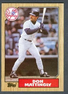 Don Mattingly 1987 Topps Card 500 NY Yankees