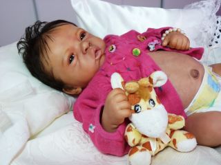 Reborn Ethnic Biracial Baby Girl Elodie Kit Elodie by Evelina Wosnjuk
