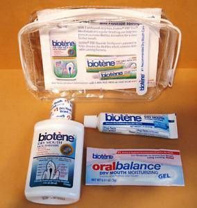 Biotene Dry Oral Mouth Mouthwash Rinse 5 Travel Sample Trial Kit Pouch