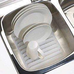 Umbra Sink Rack Dish Drying Rack in Translucent White