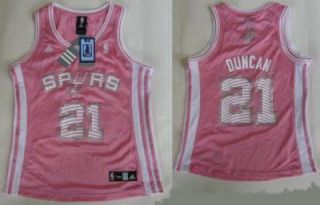 New San Antonio Spurs Tim Duncan Pink Ladies Jersey M