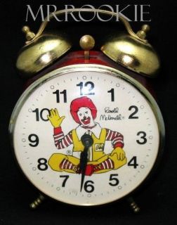 Vintage Ronald MC Donald Alarm Clock Old MC D on Dial