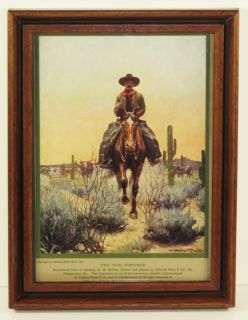 Americana Cabin Art Framed Herbert Dunton Print Western Americana