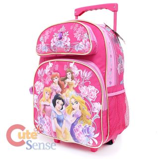 Disney Princess Large Roller Backpack with Lunch Bag Set Glamous