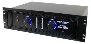 Pyramid PA1000DJ 3000 Watts Stereo Power Amplifier DJ Pro Audio