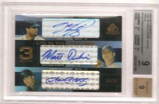 2004 SP Prospects Mike Piazza Durkin Hathaway Link to the Future Auto