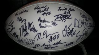 2009 Oklahoma State Cowboys team signed football  CERTIFICATE 