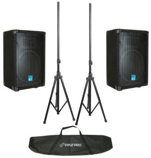 Gemini GT 1004 Pro Audio DJ 10 720W PA Speakers Tripod Stands