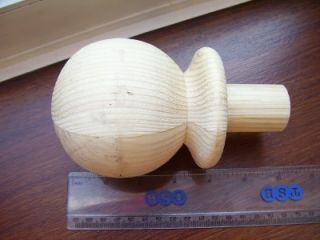 Wooden Fence Post Decorative Finial Round Soft Wood 3 25 inches