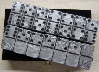 Dominoes Jumbo New Silver Color Dominoes D6 J Free SHIP 1 2 inch Thick