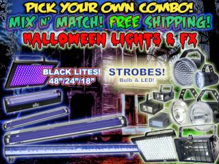 Halloween Party Lights Black Light Strobe Package Deal