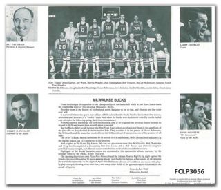 1970 71 Milwaukee Bucks NBA Champs CD New