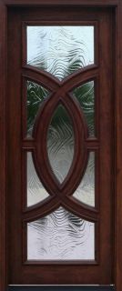 Mahogany Exterior Door Olympus Baroque Glass 30 x 68