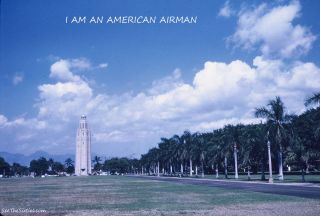 Hand Made Postcard Hickam Tower Hickam Air Force Base I Am An American