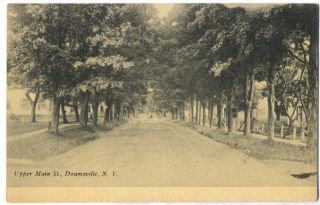 Downsville NY Upper Main Street Postcard