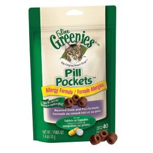 Greenies Feline Pill Pockets Cat Allergy Formula 40ct