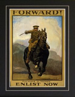 WWI British Dragoon Cavalry Horse Sword UK Millitary Ad