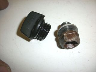 1988 Honda CR250 Crank Case Oil Fill Cap Drain Plug