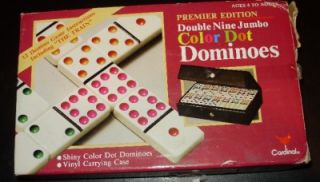 Double Nine Jumbo Color Dot Dominoes with Vinyl Case Instructions