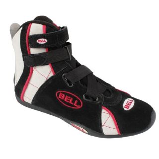 New Bell Apex II SFI 3.3/5 Racing/Driving Shoes, Black/Red/White Size