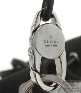 Gucci Black Monogram Canvas Drawstring Hobo Bag