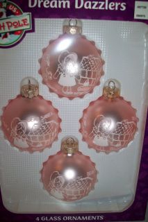 north pole dream dazzlers glass christmas ornament bulbs nib