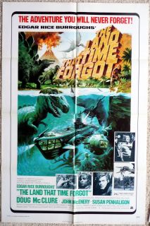  TIME FORGOT 1975 original adventure movie poster 1 sheet DOUG McCLURE