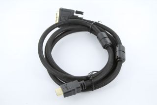 ft Woven Gold HDMI to DVI Cable for TV PC Monitor Computer Laptop