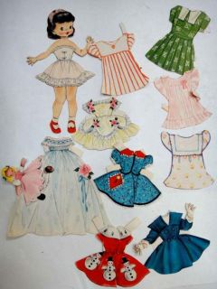 lot 1950s Vintage Paper Dolls Several Sets