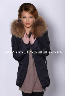 Hot Luxury Star 90% Down+Feather Winter D.G Parkas Coat 100% Real Fox