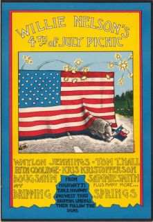 Willie Nelson Dripping Springs Picnic 1973 Jim Frankin Original
