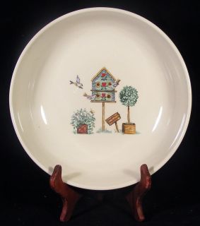 Thompson Pottery BIRDHOUSE 9 Round Vegetable Bowl #39146 Birds Heart