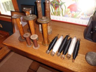 Antique Spools Spindles from New England Mills