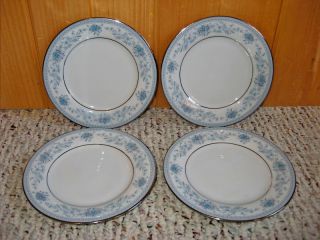  Side Dessert Plates BLUE HILL 2482 EUC Contemporary Fine China