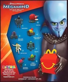  McDonalds 8PC Toy Set 2010 New in Pack Dreamworks Animation