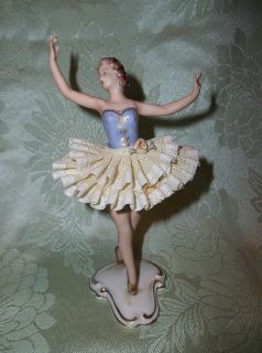 Dresden Lace Porcelain 6 5 x 3 5 Ballerina 120405001