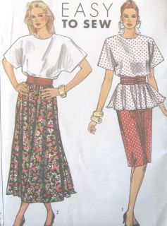 Misses Dress Cummerbund Pattern 9148 Kimono Sleeve Easy