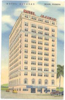  FL Miami Hotel Alcazar C 1952 Postcard