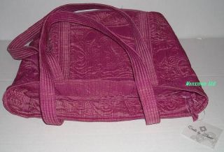 Donna Sharp Quilted Raspberry Ice Leah Tote Handbag New