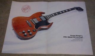Duane Allmans 1961 Gibson SG Berry Oakleys 1969 Fender Jazz Poster
