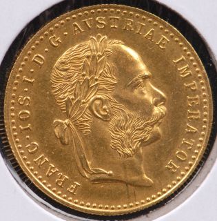 This is a 1915 Austria Gold Ducat in GEM Brilliant Uncirculated