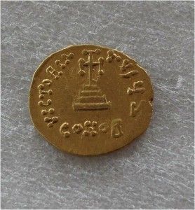 Byzantine Gold Coin Solidus Ducat Constans 641 Ad