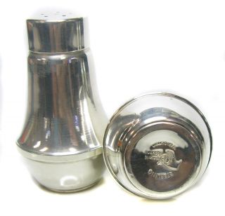 Duchin Creations Sterling Silver 925 Salt Pepper Shakers Glass Inserts