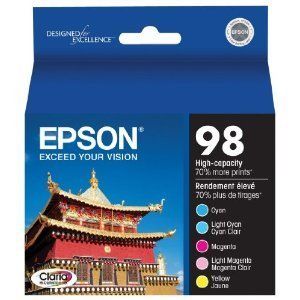 Epson 98 Extra High Capacity 5 pack color cartridges T098920 GREAT