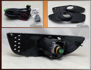 JDM Clear Lens Driving Bumper Fog Lights Lamps Blk Cover Switch 2007