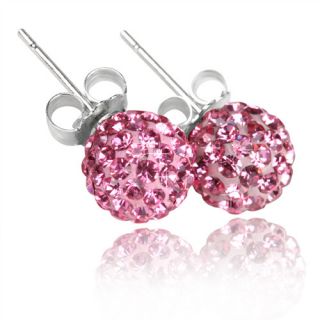  CZ Ball 925 Sterling Silver · 9ct Gold Earrings ·Select Style