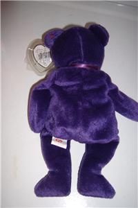 Ty Beanie Baby Princess 1997 Original Ear Tag & Tush Tag Purple