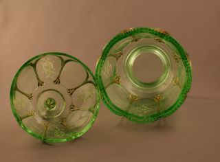 Victorian EAPG Dugan Glass Company Emerald Green Nestor Sugar Bowl