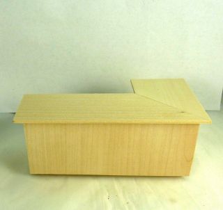 Dollhouse Miniature Unfinished L Angle Counter Right