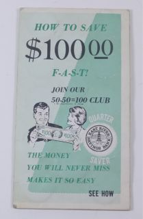 How to Save $100 Fast East River Bank Cardboard Holder Antique 13997